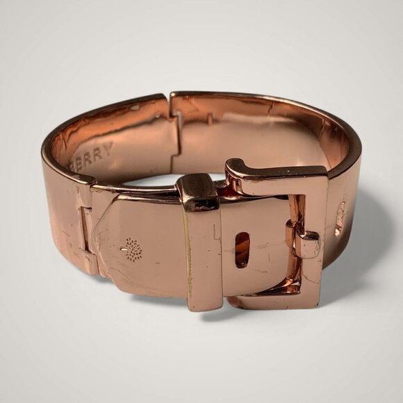 Mulberry Tillie Wide Rose Gold Metal Designer Belt Buckle Bracelet - Picture 1 of 4